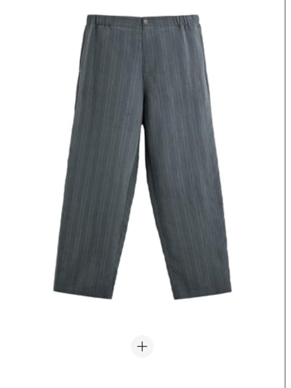 Zara Men's Pinstripe Dress Pants - Charcoal Gray